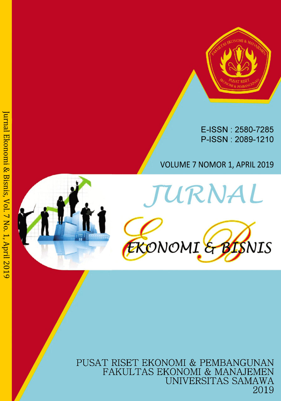 					View Vol. 7 No. 1 (2019): Jurnal Ekonomi & Bisnis
				